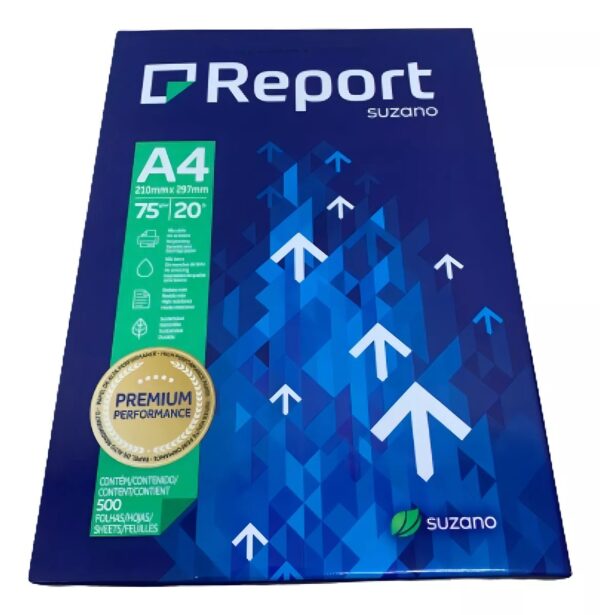 Resma Report A4 Alcalina De 500 Hojas De 75g Color Blanco